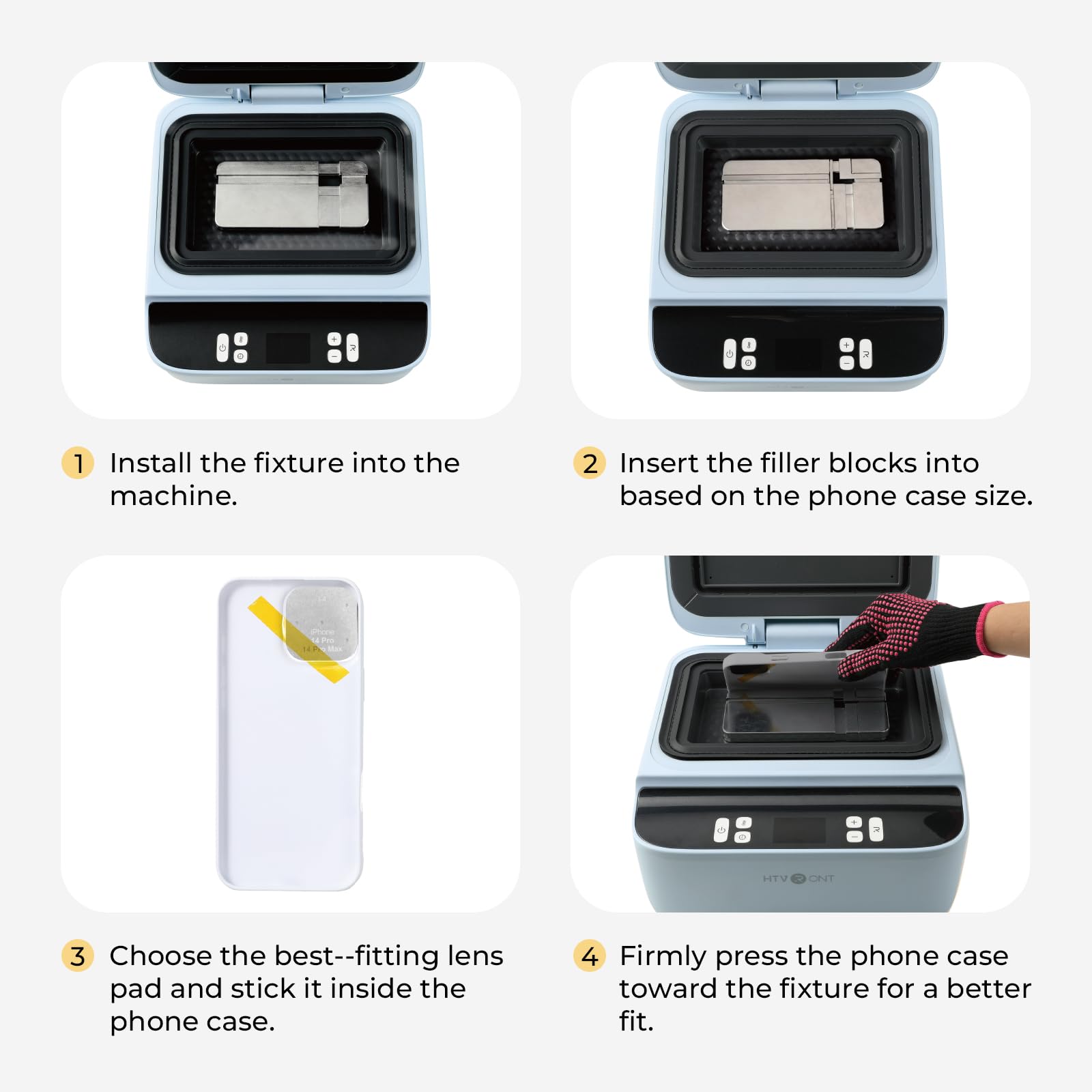 HTVRONT Adjustable Phone Case Fixture- Universal Aluminium Fixture Mold Compatible with Multiple iPhone Models- Durable for Heat Pressing, Preventing Deformation and Uneven Heating - Image 7