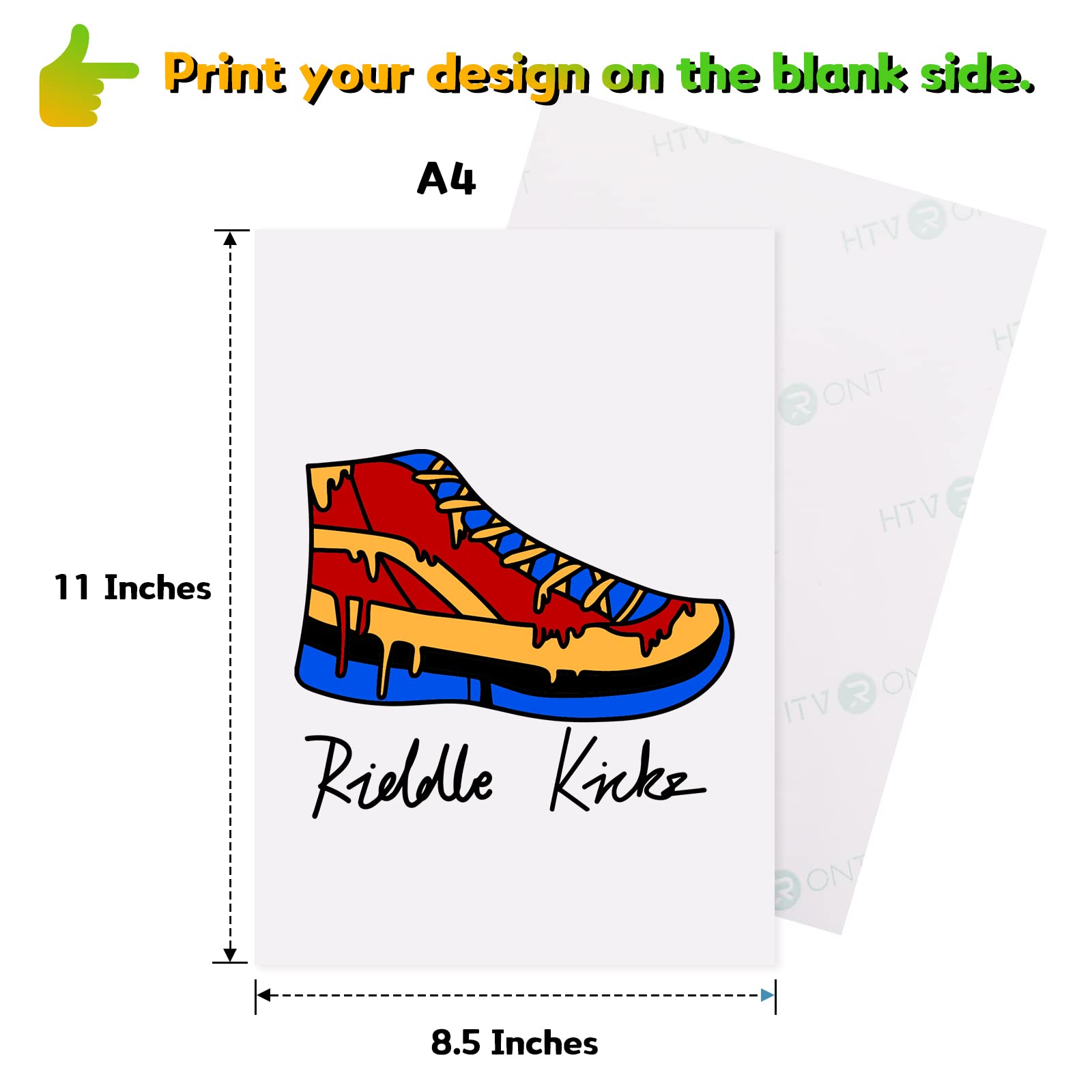 HTVRONT Heat Transfer Paper for Dark T Shirts -25 Sheets 8.5x11" Iron on Transfer Paper for Inkjet & Laser Printer, Stretchable & Durable Printable Heat Transfer Vinyl, Easy to Use - Image 6